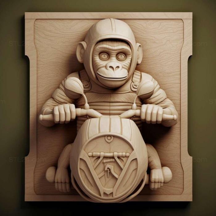 Characters (st Honda Monkey 3, HERO_3307) 3D models for cnc